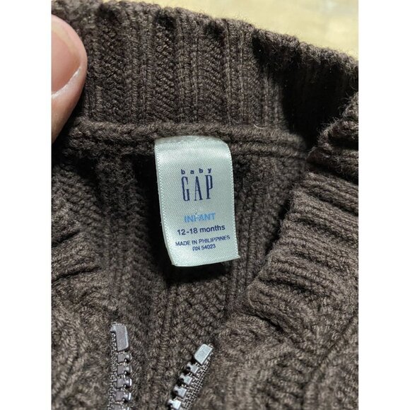Gap Knit Sweater Cardigan Grandpa Style Infant 12-18 Months - Picture 3 of 6